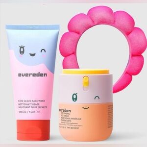 Evereden Cloud Face Wash and Mineral Sunscreen and Headband Set